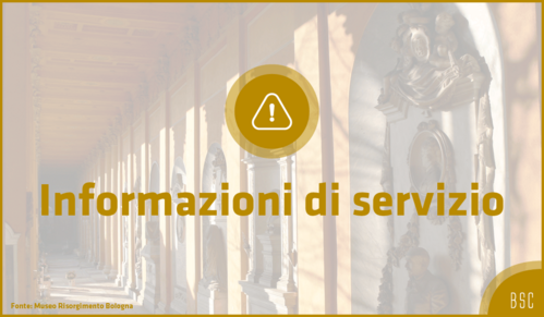 Immagine con sfondo cimiteriale e la frase Informazioni di servizio